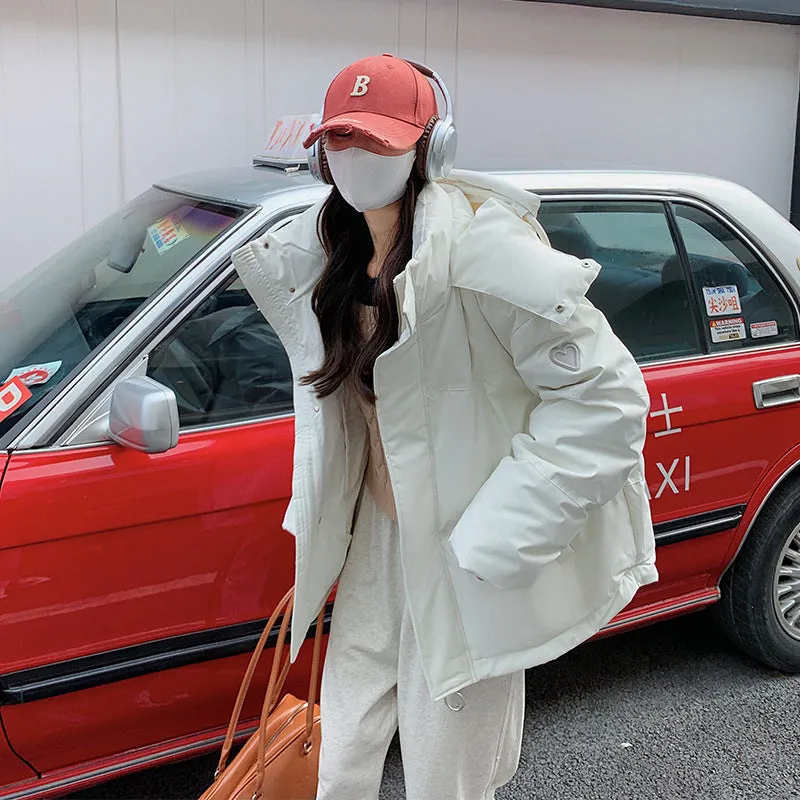 Down Cotton Jacket Female Short Style 2024 New Korean Version Of Loose Cotton-Padded Jacket Coat Students Winter Cotton-Padded Clothes Tide - Image 4