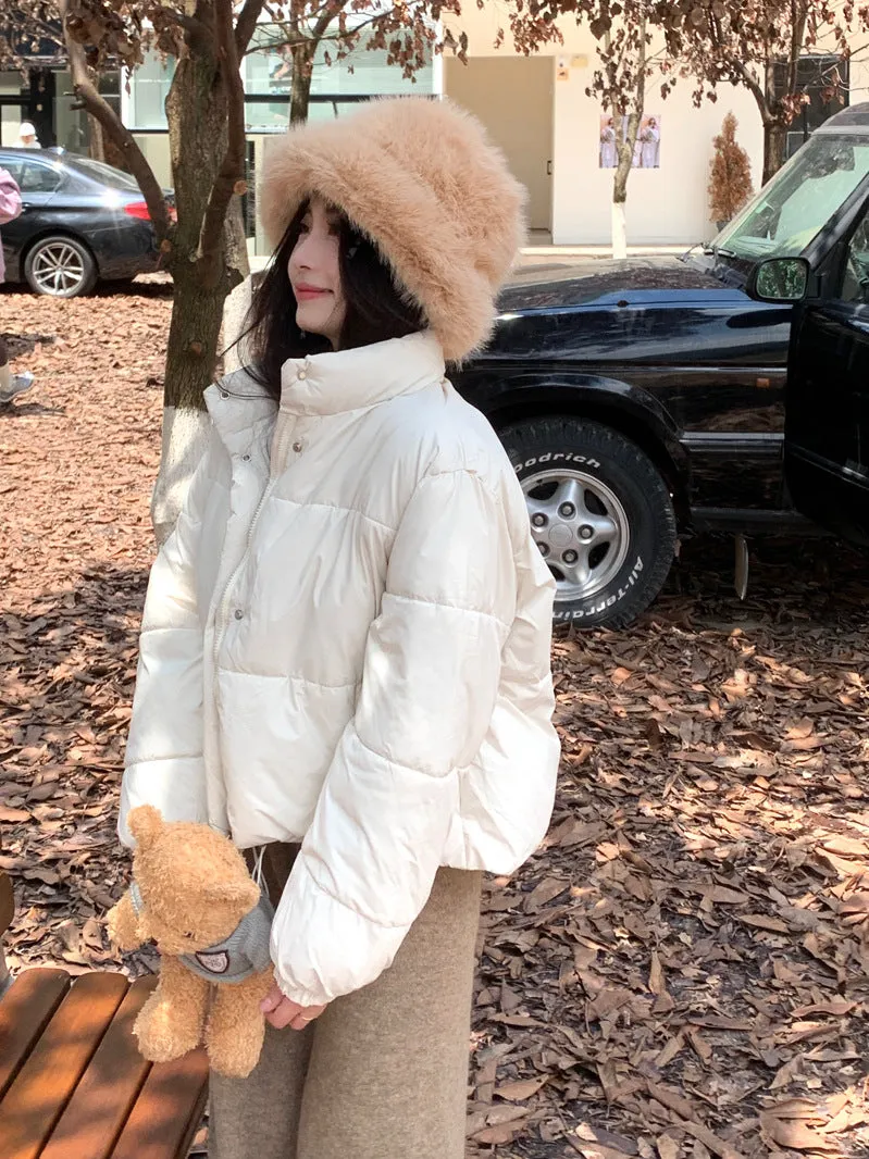 Clothes Women's Short East Gate Korean Version 2024 Winter New Loose Senior Sense Small Add Thick Bread Clothes - Image 7