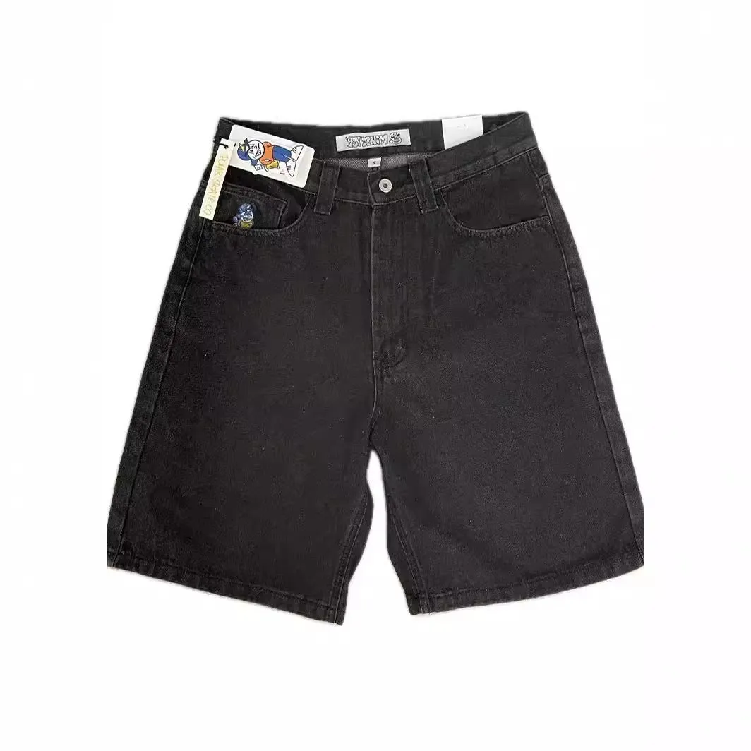 Znbbw Street Y2K Jeans Sports Pants Hip-Hop Cartoon Embroidery Vintage Blue Baggy Jeans Man - Image 9