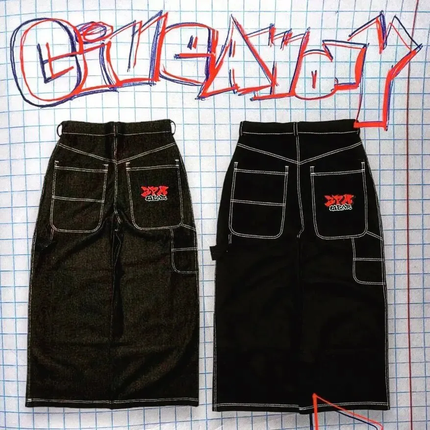 Znbbw Baggy Jeans Street Hip-Hop Rock Pattern Harajuku Wide-Legged Straight-Leg Pants - Image 15