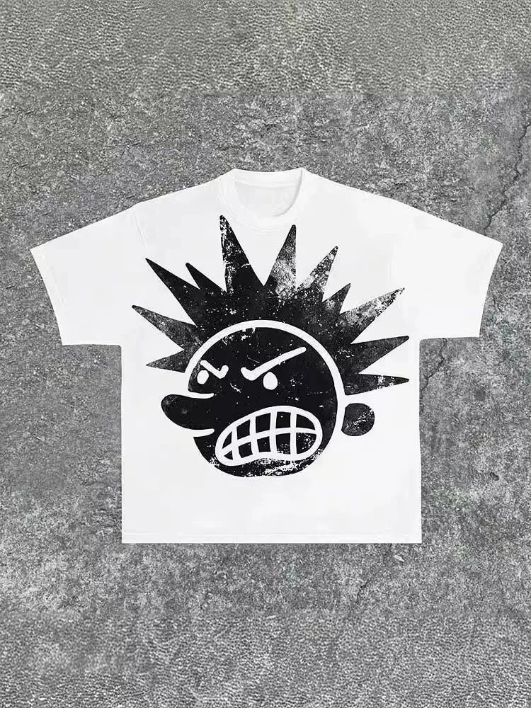 Znbbw Wear Y2K Clothing T-Shirt Men's And Women's Hip-Hop Cartoon Printed T-Shirt Gothic Super Cotton Short Sleeves - Image 11