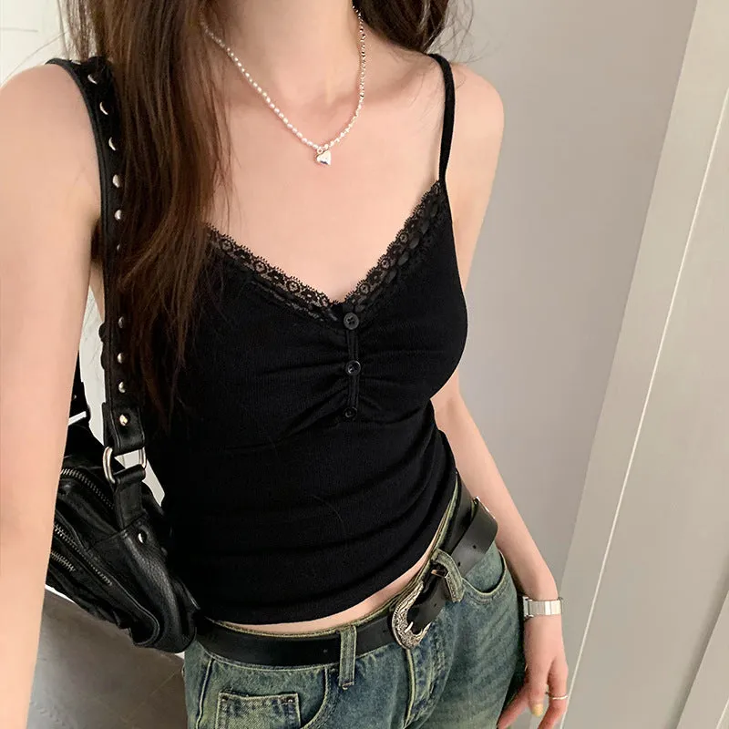 A Small Number Of Black Lace Vests For Women In Summer Are Slim And Slim. - Image 6