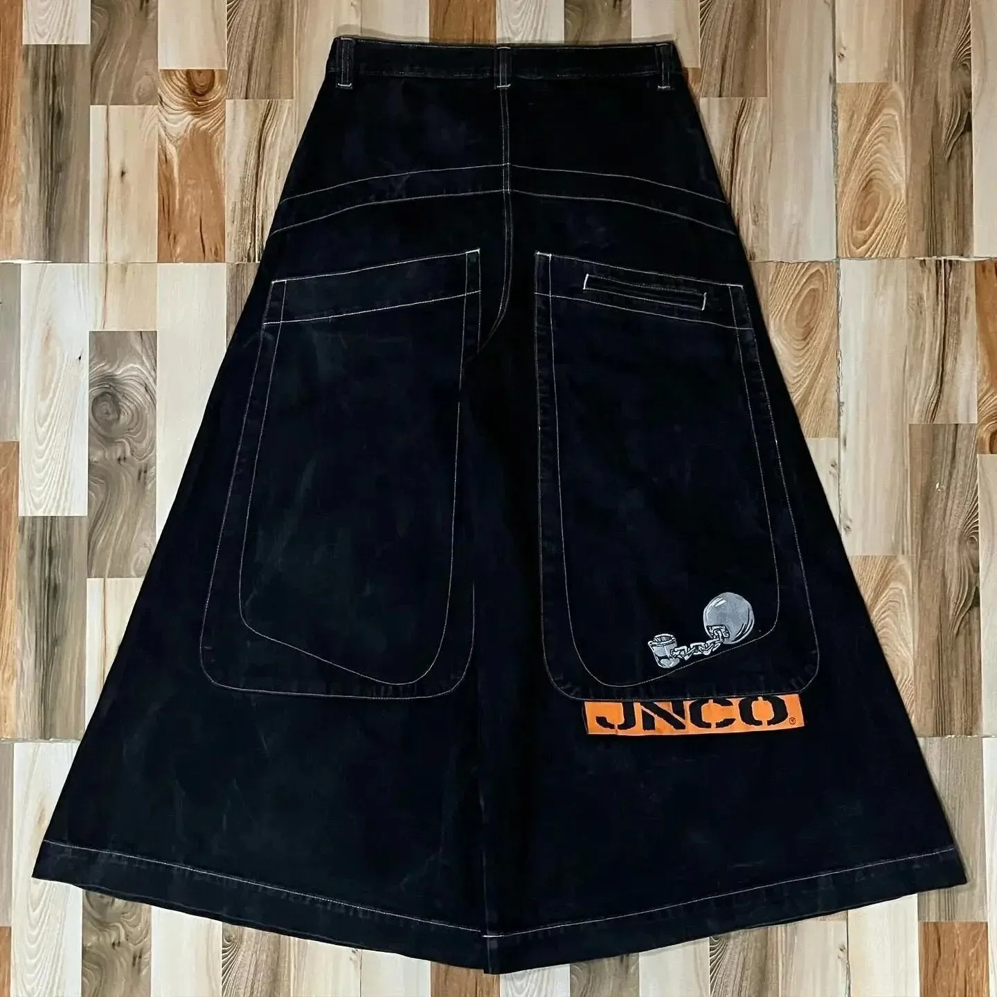 Znbbw Baggy Jeans Y2K Original Hip-Hop Vintage Pattern Jeans Street Men Rest - Image 8