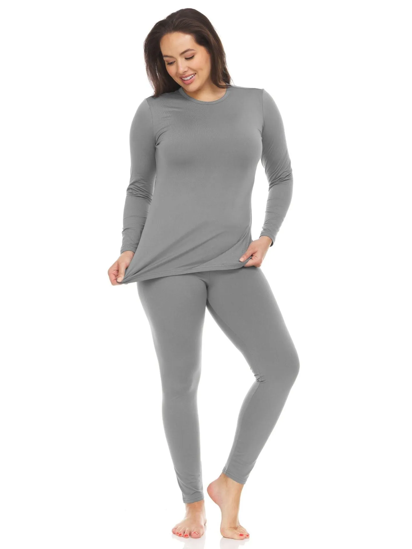 Znbbw And Winter Warm Underwear Women's Seamless Slim Comfortable Elastic Solid Color Long-Sleeved Trousers Autumn Suit Long Johns - Image 7
