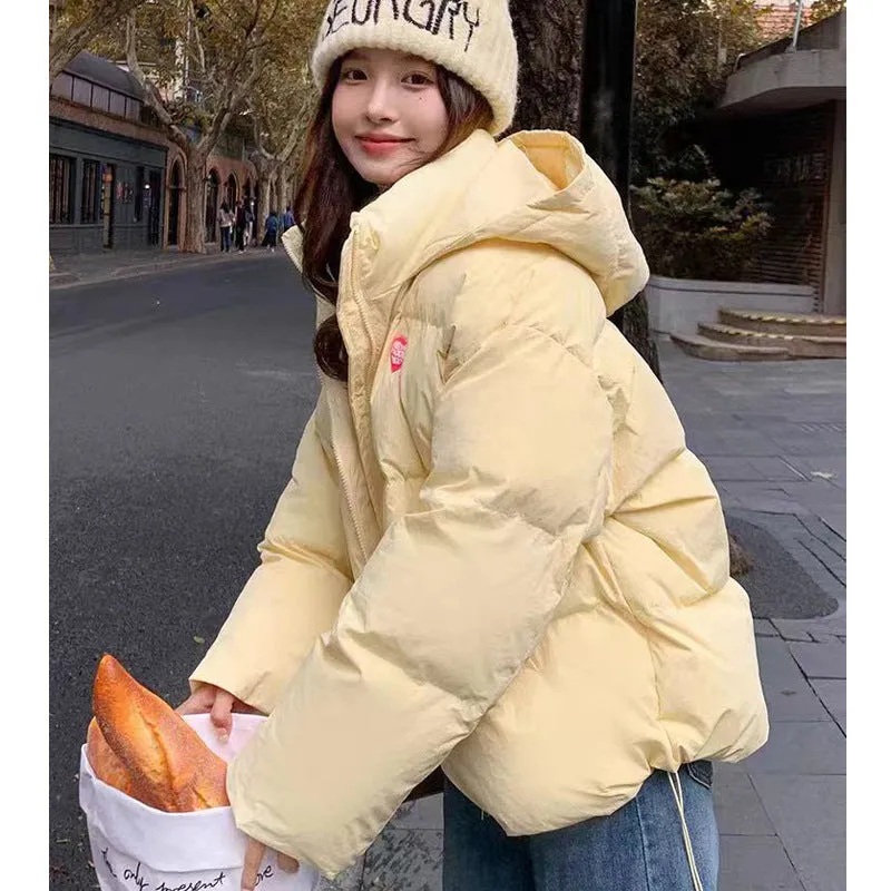 Down Cotton-Padded Jacket Female Winter 2024 New Style Small Loose Thick Bread Clothes Cotton-Padded Jacket Jacket - Image 3