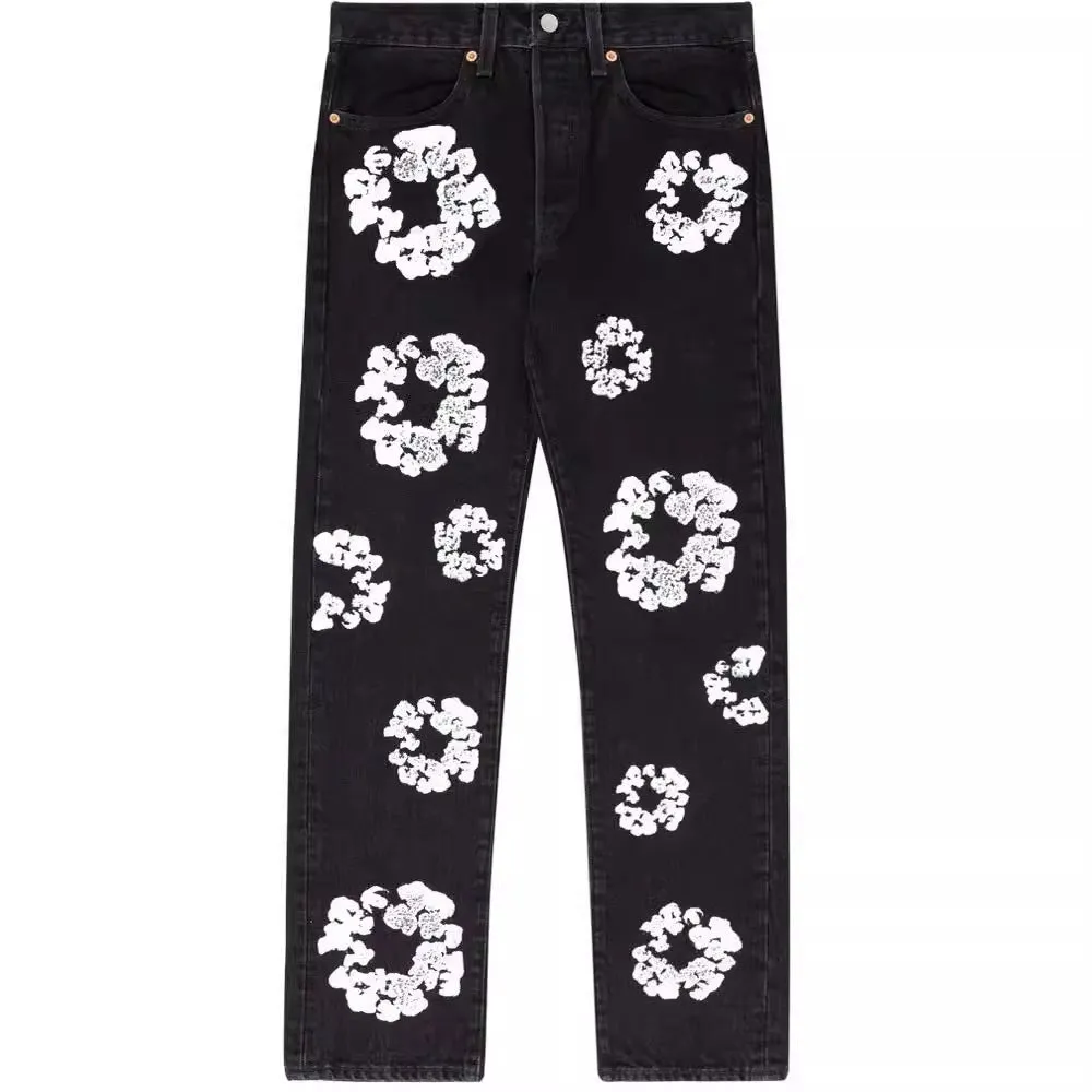 Znbbw Chaochao Kapok Retro Water Washed Loose Straight Tube Casual Men's Jeans - Image 3