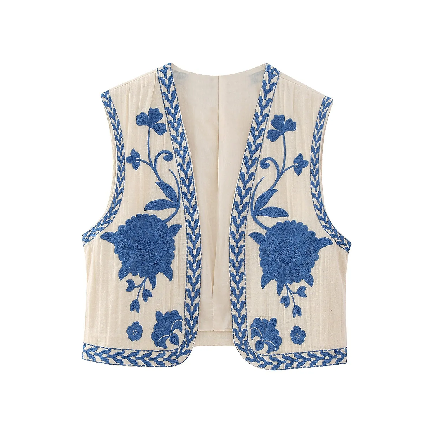 Znbbw New Embroidery Cardigan Fashion Vest 6895023 - Image 10