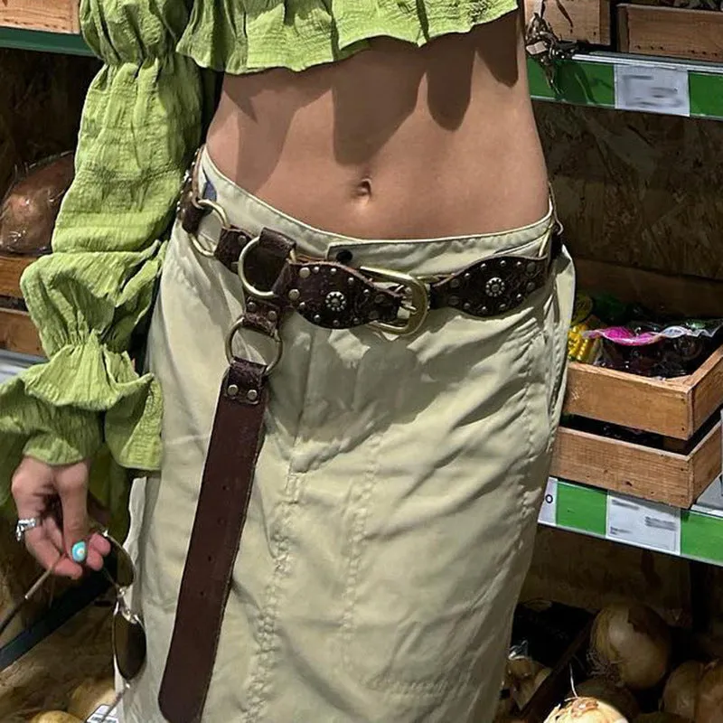 Ins Style Fashion Trend Features All Kinds Of Retro Ring Buckle Personality Ribbon Design Accessories Belt 2024 New Women - Image 6