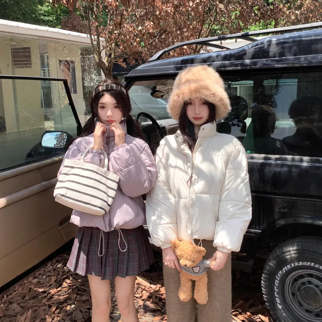 Clothes Women's Short East Gate Korean Version 2024 Winter New Loose Senior Sense Small Add Thick Bread Clothes - Image 3