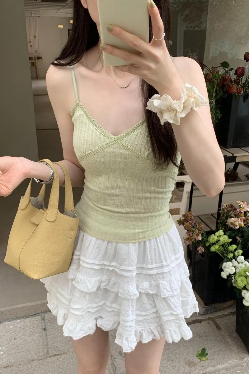 2024 Spice Girls Purple Suspenders Vest Women's Summer 2024 New Anti-Walking V-Collar Slimming Blouse - Image 11