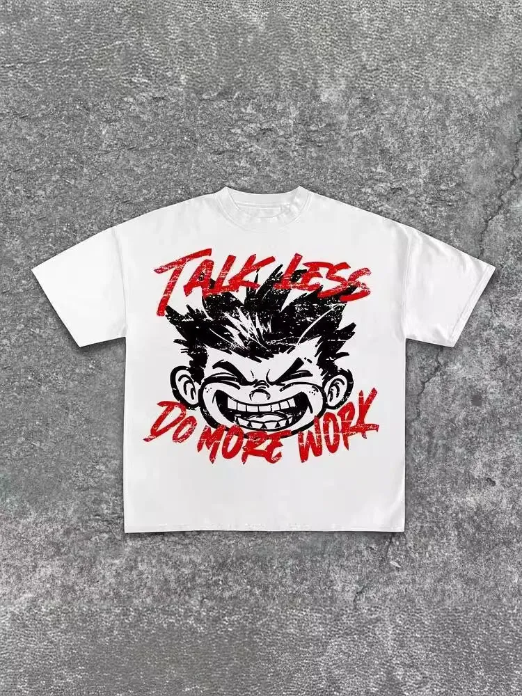 Znbbw Wear Y2K Clothing T-Shirt Men's And Women's Hip-Hop Cartoon Printed T-Shirt Gothic Super Cotton Short Sleeves - Image 9