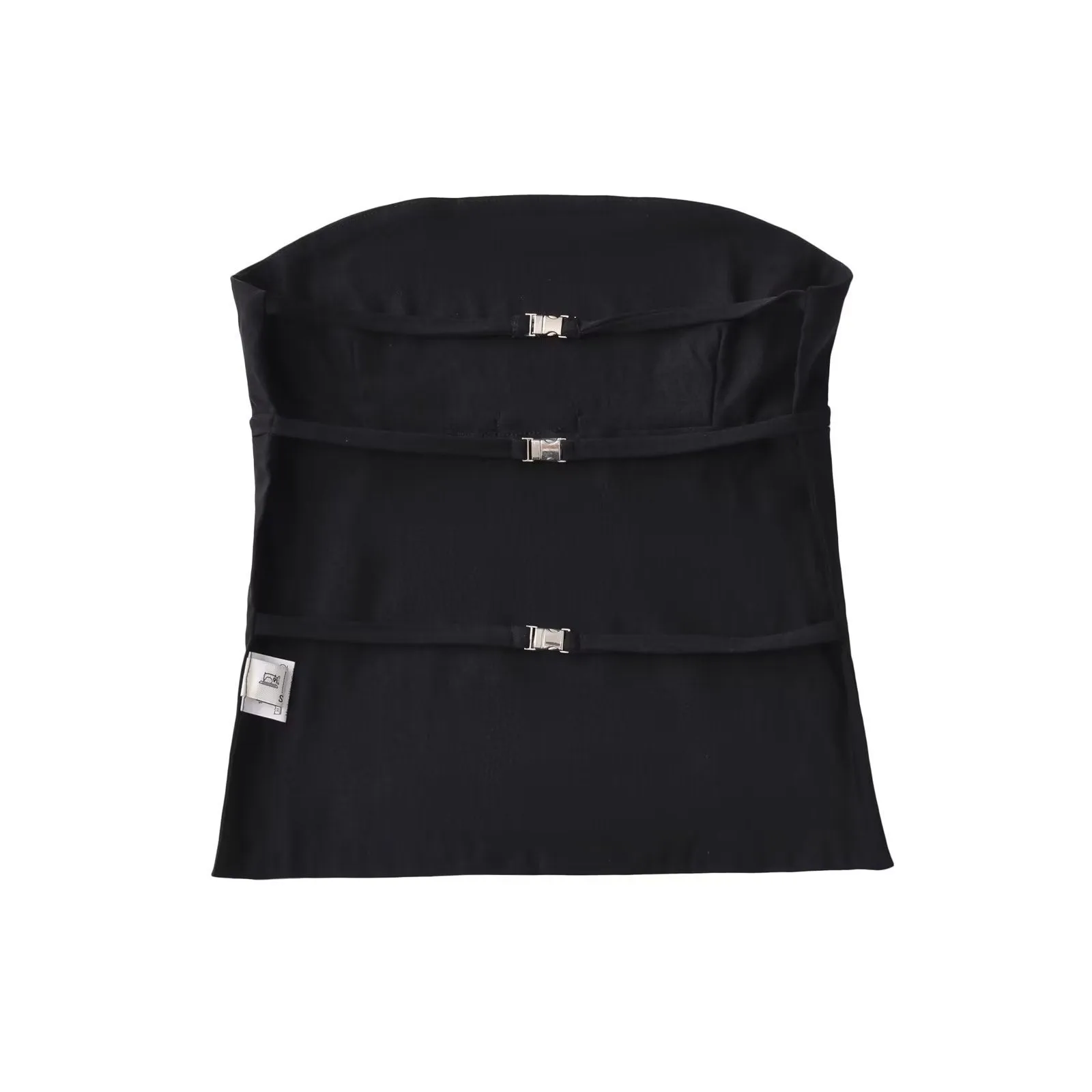Znbbw And Winter New Women's Wear Solid Color One-Word Collar Sleeveless Back Short Chest Spicy Girl Blouse - Image 3
