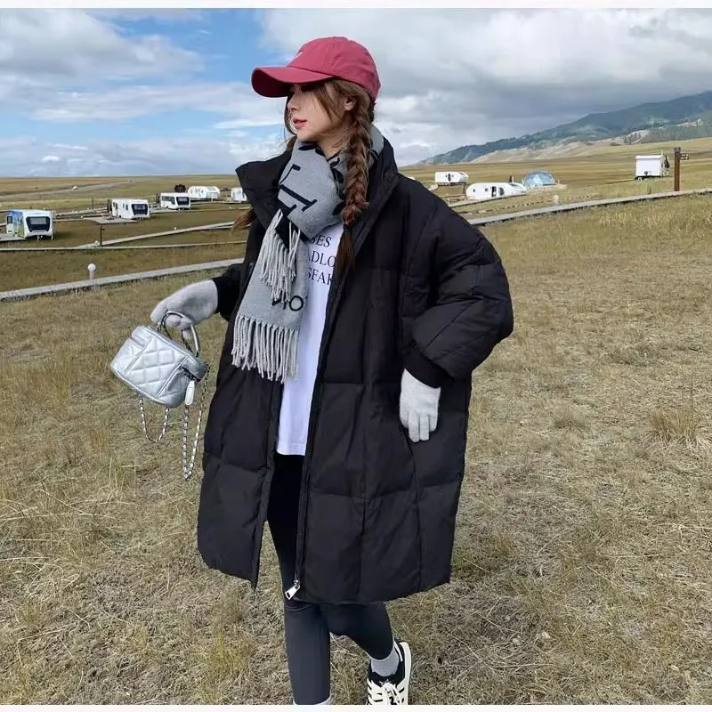 Cotton-Padded Jacket Women Winter 2024 New Thickened Korean East Gate Cotton-Padded Jacket Women In The Long Style - Image 3