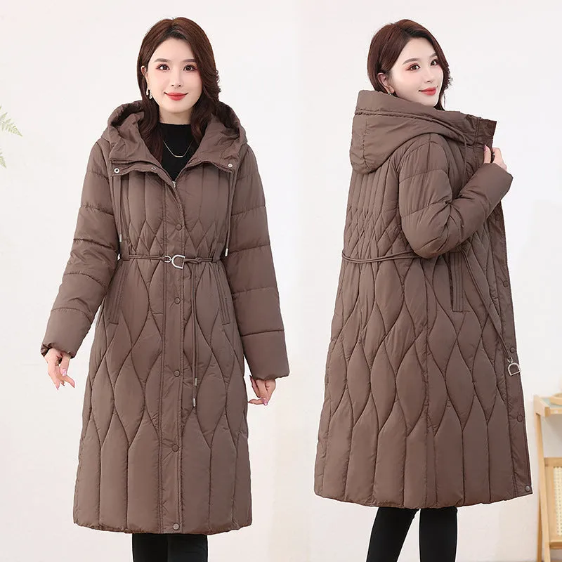 Winter Coat Down Cotton Clothes In The Long Foreign Style Middle-Aged Cotton-Padded Clothes Women's 2024 New Thickened Cotton-Padded Jacket - Image 4