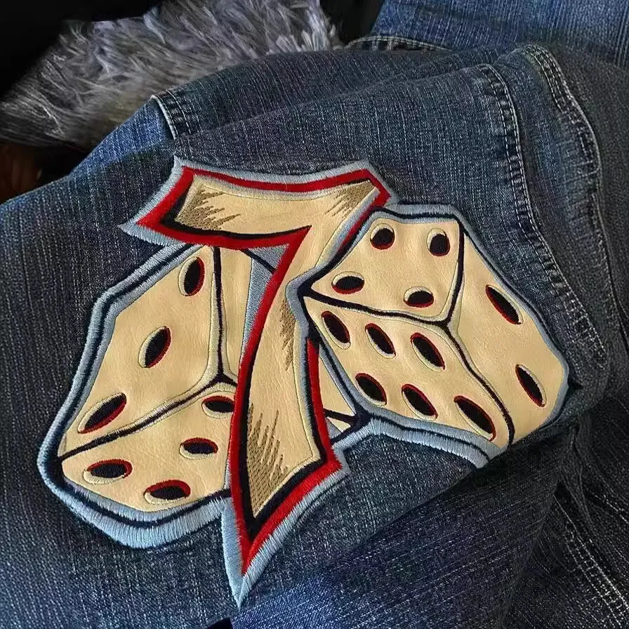 Znbbw Baggy Jeans Hip-Hop Rock Print 2024 New Fashion Harajuku Wide-Leg Jeans - Image 16