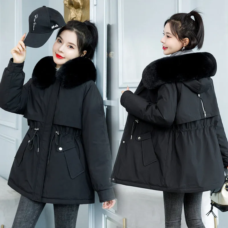 Jacket Female Long Style 2024 New Velvet Pie To Overcome Cotton-Padded Jacket Korean Version Loose Down Cotton Jacket Winter Coat - Image 7