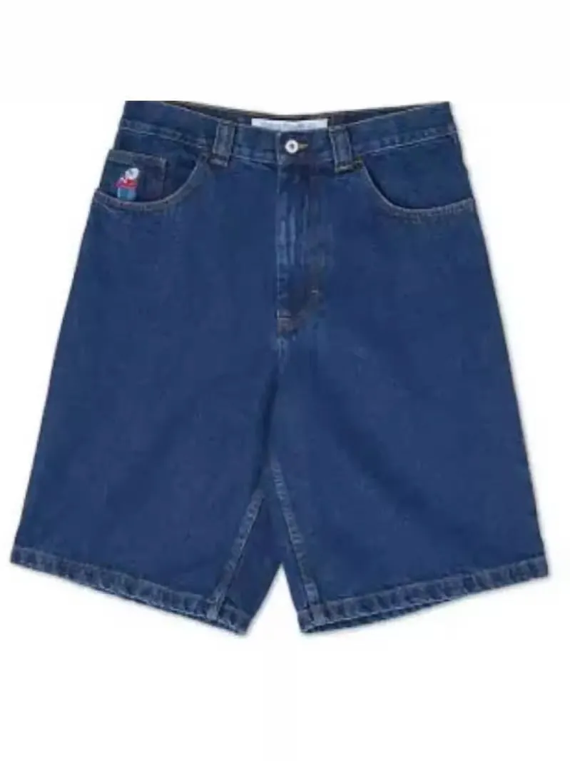 Znbbw Year's Popular Style Men's Shorts Y2K Pants Original Gothic Hip-Hop Cartoon Pattern Embroidered Loose Denim Shorts - Image 7