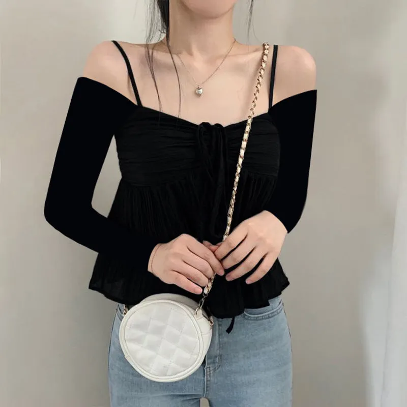 2024 Fashionable Women's Wear Ins Online Celebrity Chao Brand New Fairy Style Wrinkle Loose Show Thin Vest - Image 5