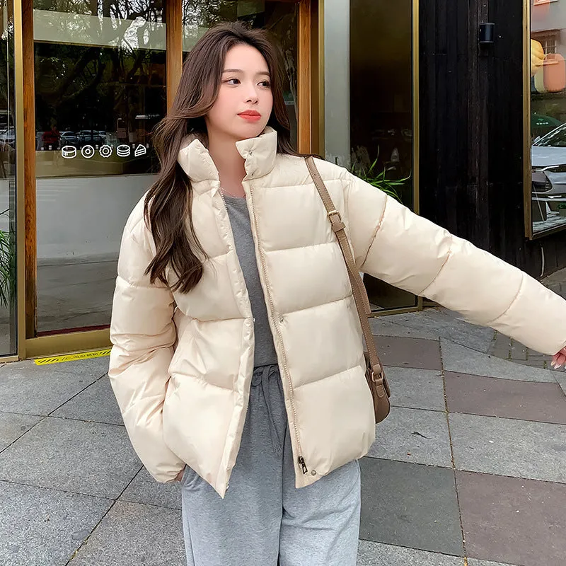 Cotton-Padded Jacket Female 2024 Winter New Thickened Bread Jacket Korean Version Cotton-Padded Jacket Loose Small Cotton-Padded Jacket Coat Tide - Image 3