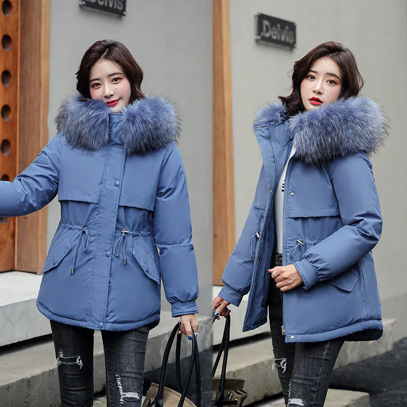 To Overcome The Female 2024 New Add Velvet Add Thick Cotton-Padded Jacket Winter Wear Korean Version Small Down Cotton-Padded Jacket Coat Season - Image 6