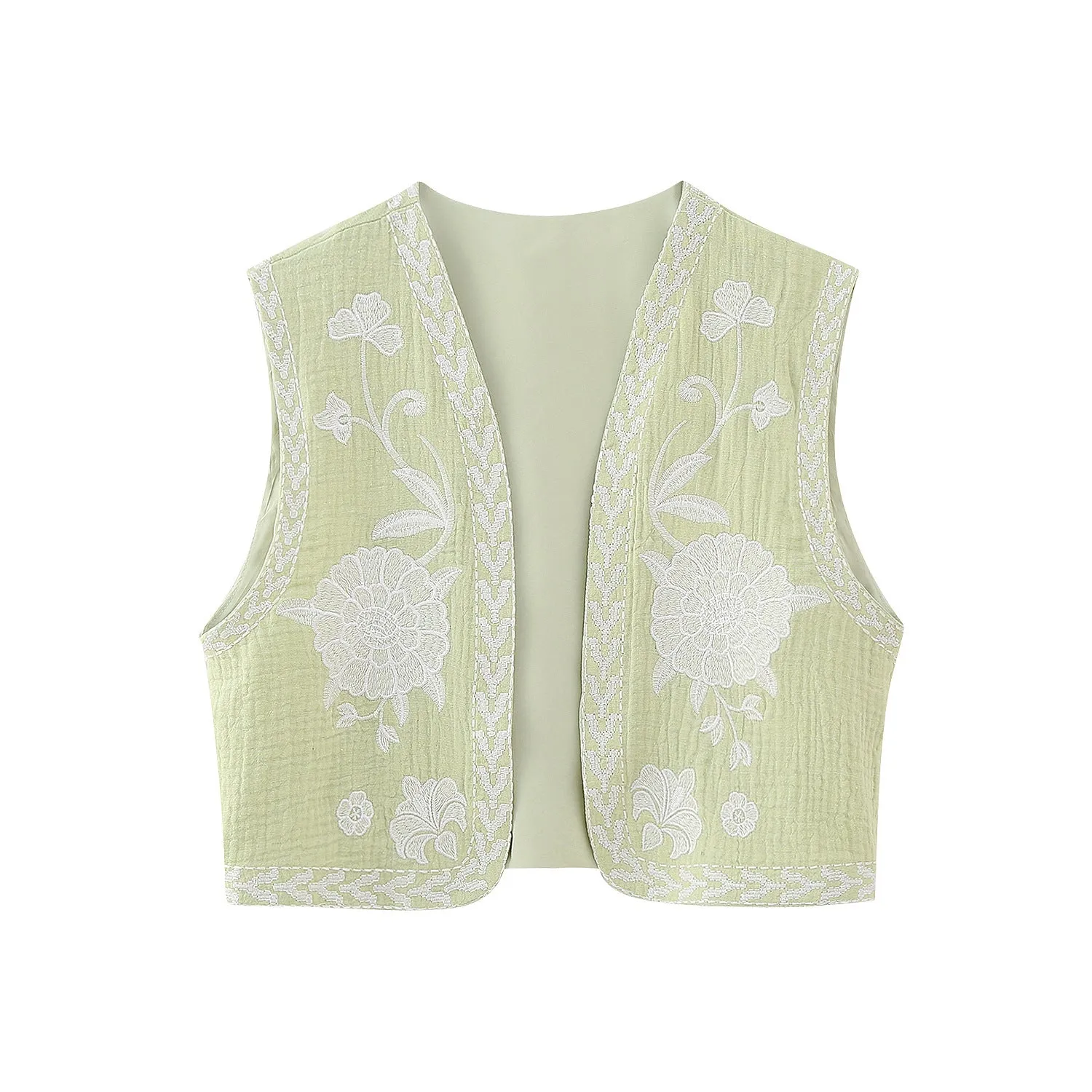 Znbbw New Embroidery Cardigan Fashion Vest 6895023 - Image 13