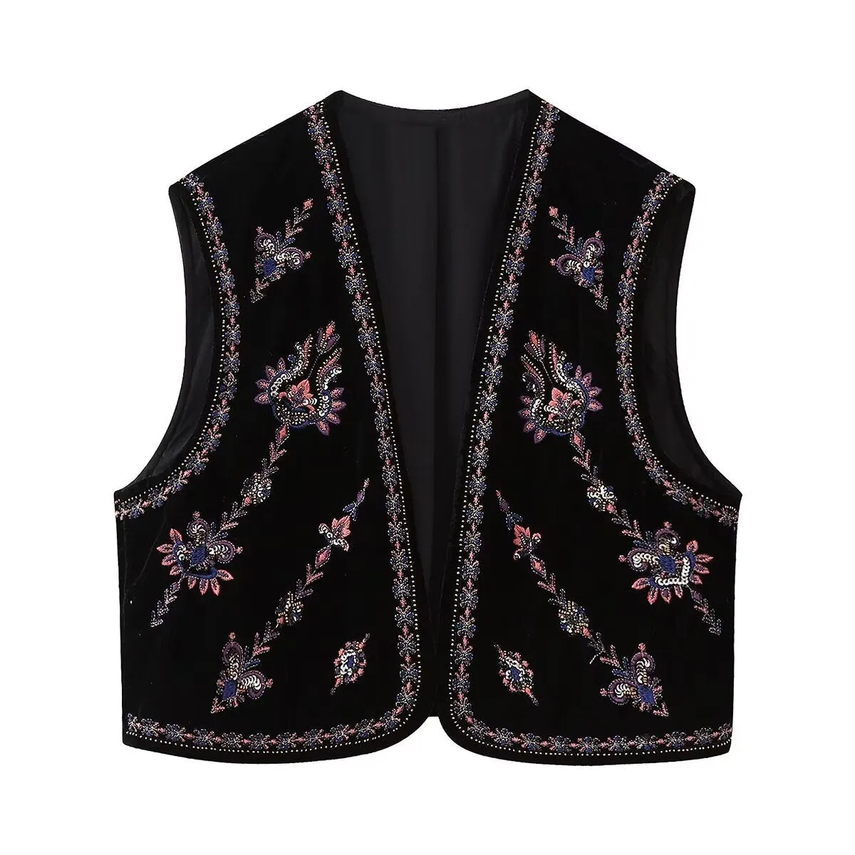 Znbbw And Winter New Beaded Embroidered Velvet Vest 6895232 - Image 2