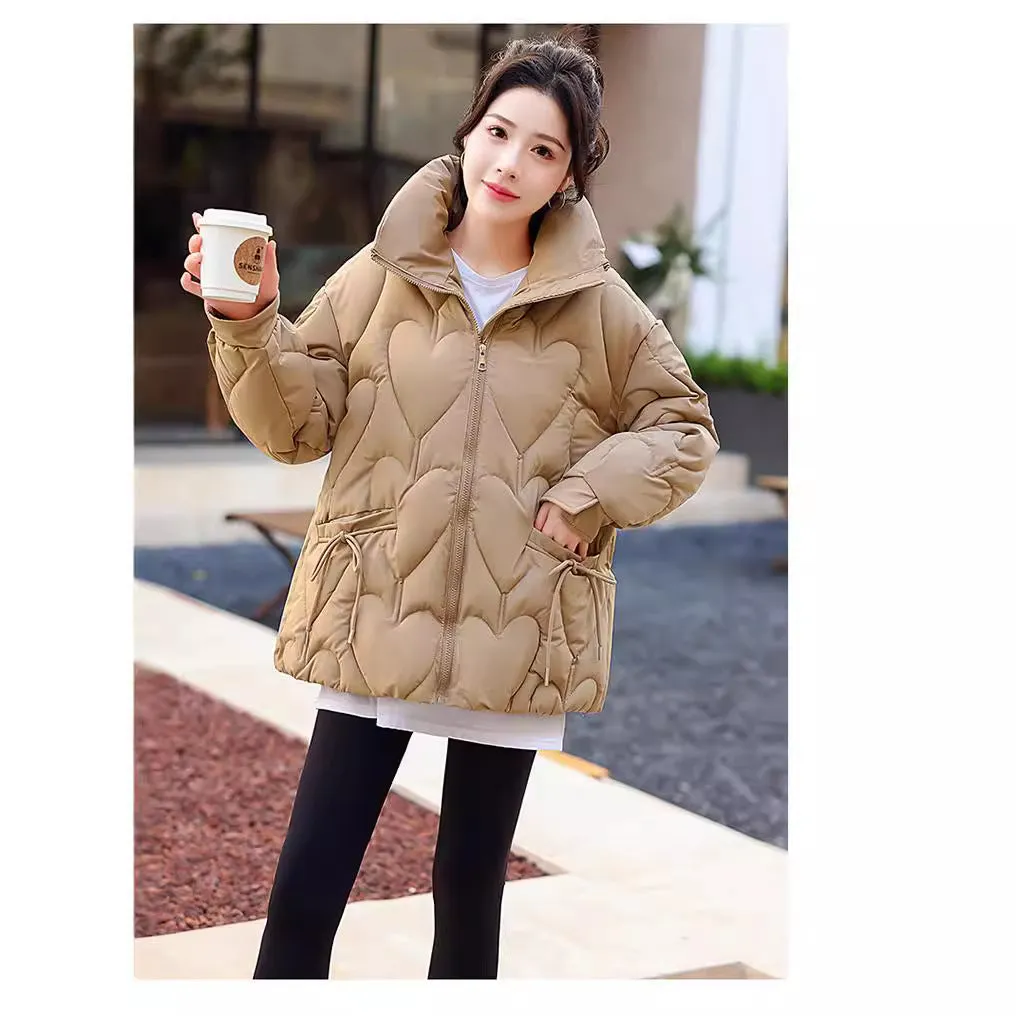 2024 New Korean Version Of The Cotton-Padded Jacket Hooded Down Cotton-Padded Jacket Students Lady Cotton-Padded Jacket Fashion Jacket Short - Image 5
