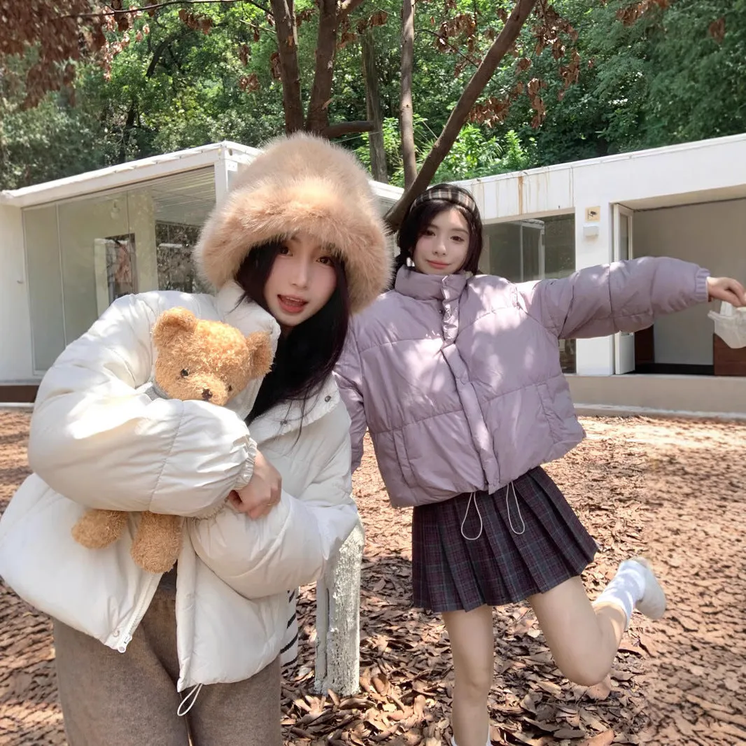 Clothes Women's Short East Gate Korean Version 2024 Winter New Loose Senior Sense Small Add Thick Bread Clothes - Image 5