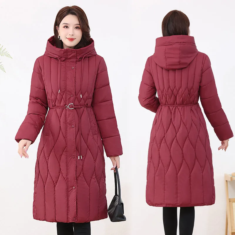 Winter Coat Down Cotton Clothes In The Long Foreign Style Middle-Aged Cotton-Padded Clothes Women's 2024 New Thickened Cotton-Padded Jacket - Image 5