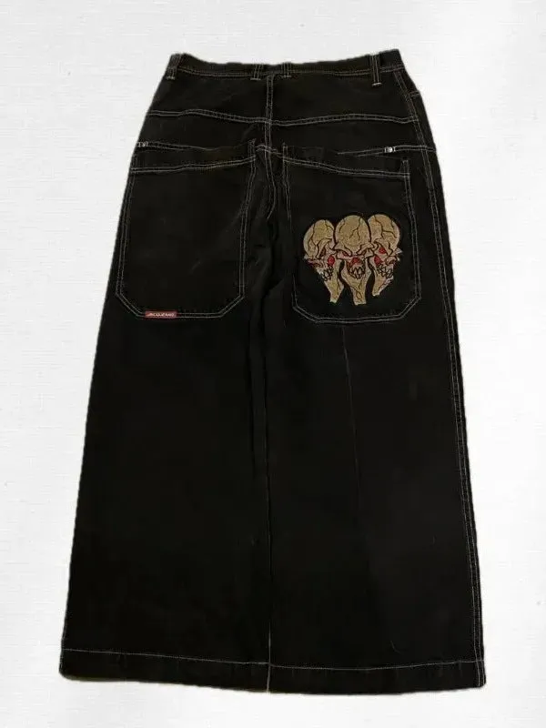 Znbbw Men's Jeans Y2K Bag Vintage JNCO High-Quality Pattern Hip-Hop Street Leisure Men Harajuku Wide Legs - Image 20
