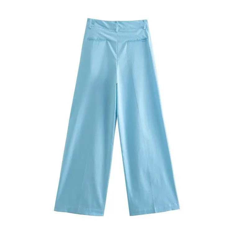 Znbbw Women's Fashion Sleeveless Solid Color Vest 4432724 Trousers 4432424 Casual Suit Women - Image 3