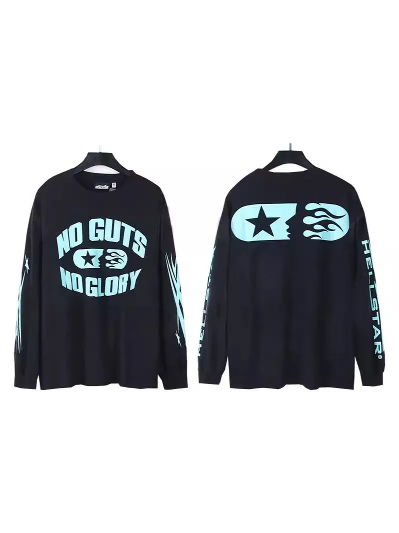 Znbbw Star Long-Sleeved T-Shirt Men's Ins Street Fashion T-Shirt Autumn And Winter Loose Casual Pure Cotton Bottom Shirt - Image 21