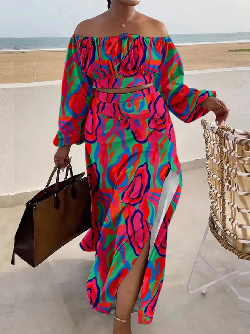 Znbbw Autumn Fashion Casual Shoulder-Strapped Holiday Dress Two-Piece Set - Image 11