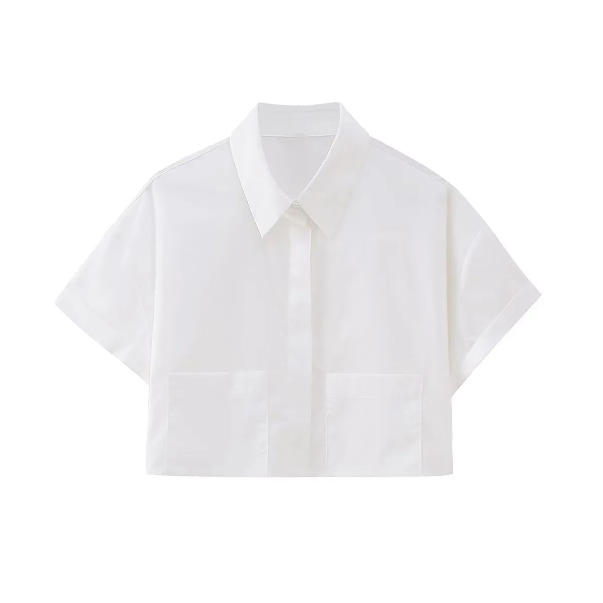 Znbbw Women's Wear New Striped Poplin Short Shirt 3615180