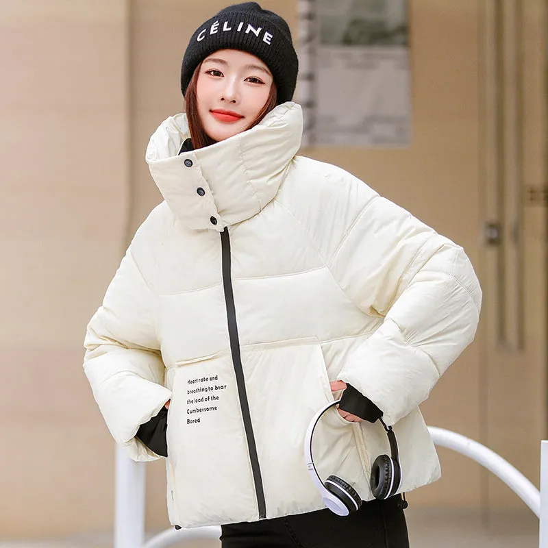 Goods Short Cotton-Padded Clothes Female 2024 New Winter Thickened Hood High-End Foreign Style Advanced Sense Super Good-Looking Coat - Image 3
