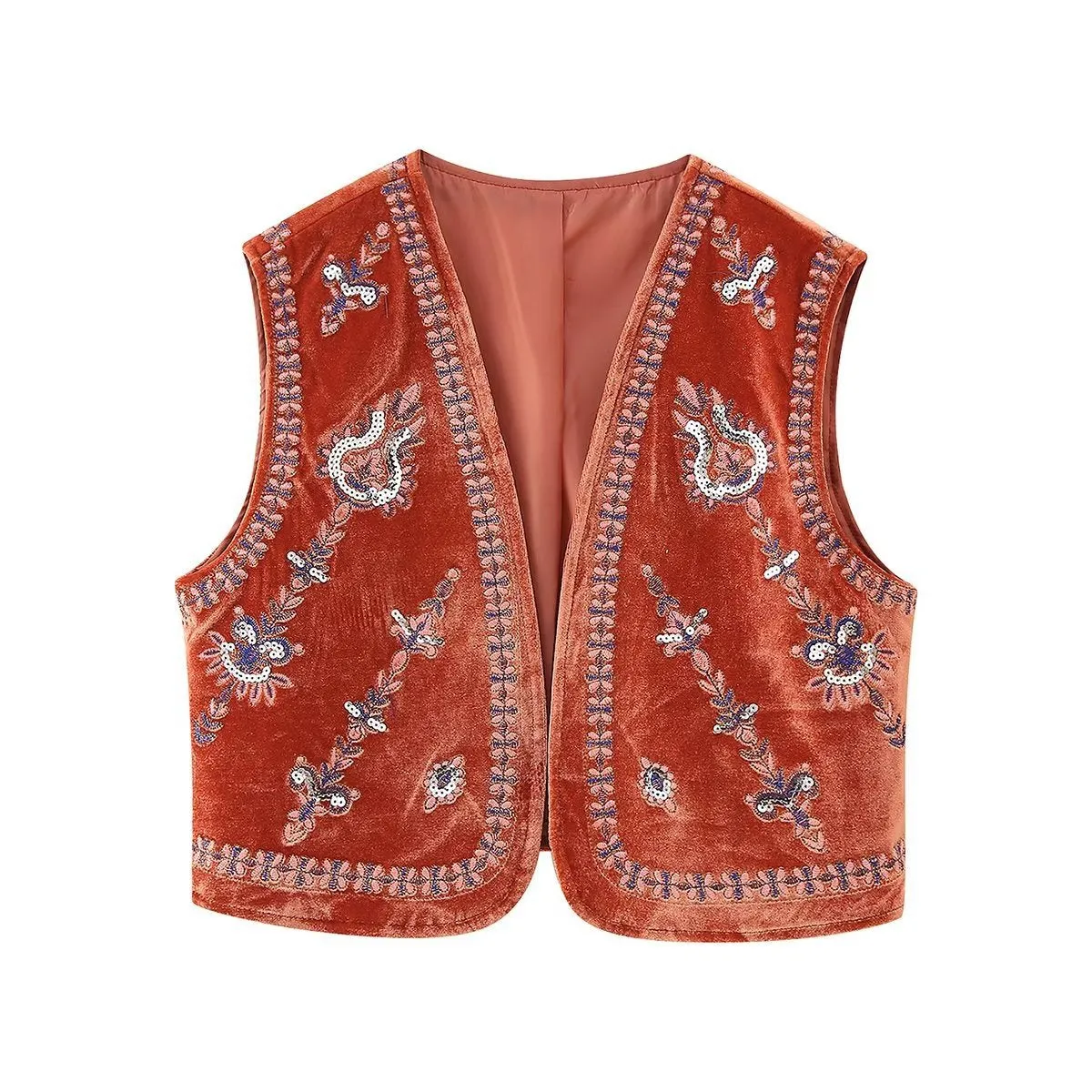 Znbbw And Winter New Beaded Embroidered Velvet Vest 6895232 - Image 4