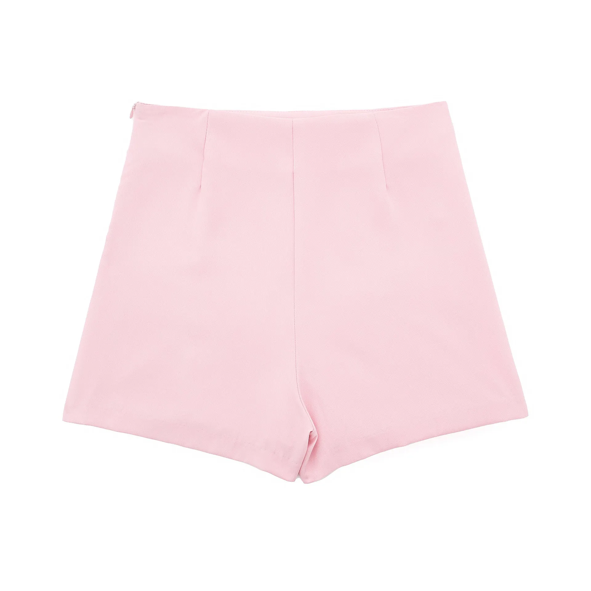 Znbbw Satin Texture Spliced Tight Blouse 8881593 Fork Silk Satin Texture Spliced Skirt 2287595 Set