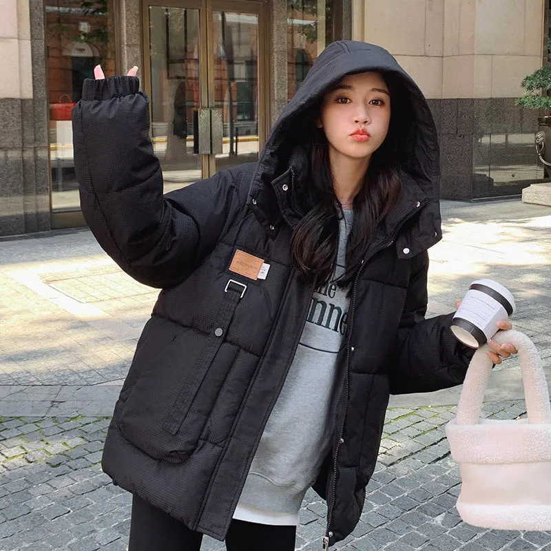 Size Down Cotton Jacket Female Winter 2024 New Tooling Thick Oversize Bread Jacket Loose Cotton-Padded Jacket - Image 5