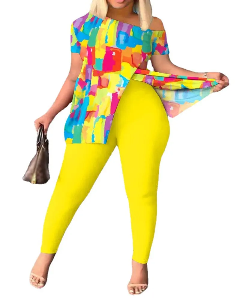 Znbbw Independent Station Spring And Summer Printing Fashion Suit 2-Piece Set For Women - Image 12