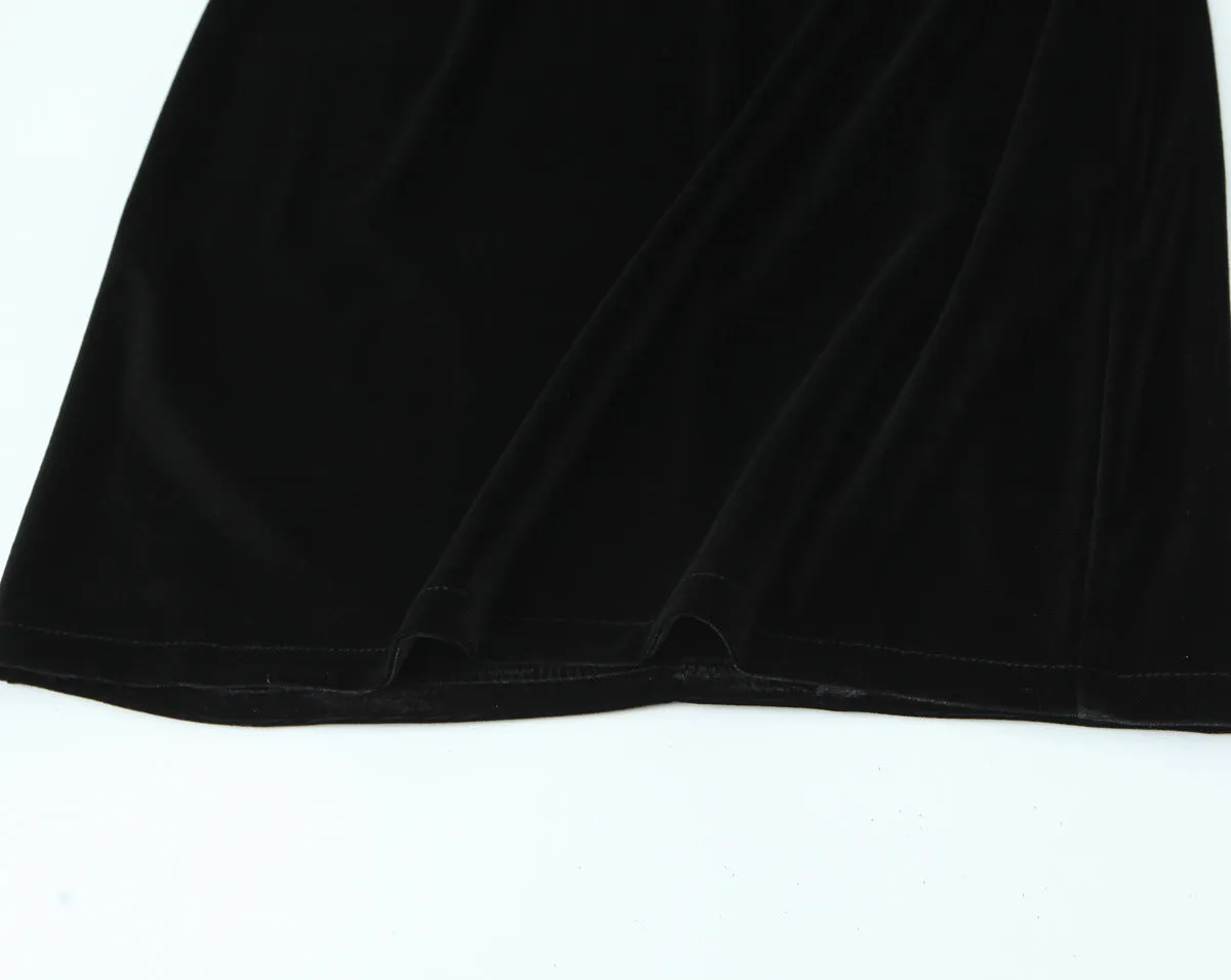 Znbbw Autumn Beads Decorated With Velvet Slim Mini Dress 0387175 - Image 4