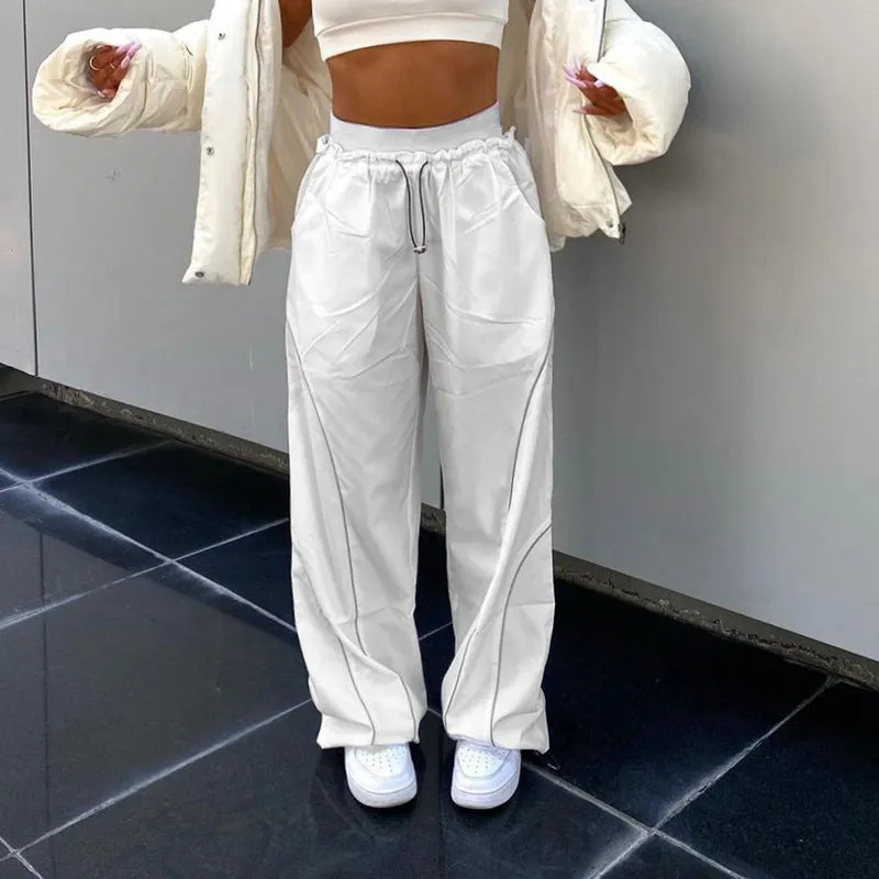 2025 Summer New Style Spice Girls Fashion, Energetic, High-Waisted Elastic Belt, Pull-Rope Sport Pants - Image 6