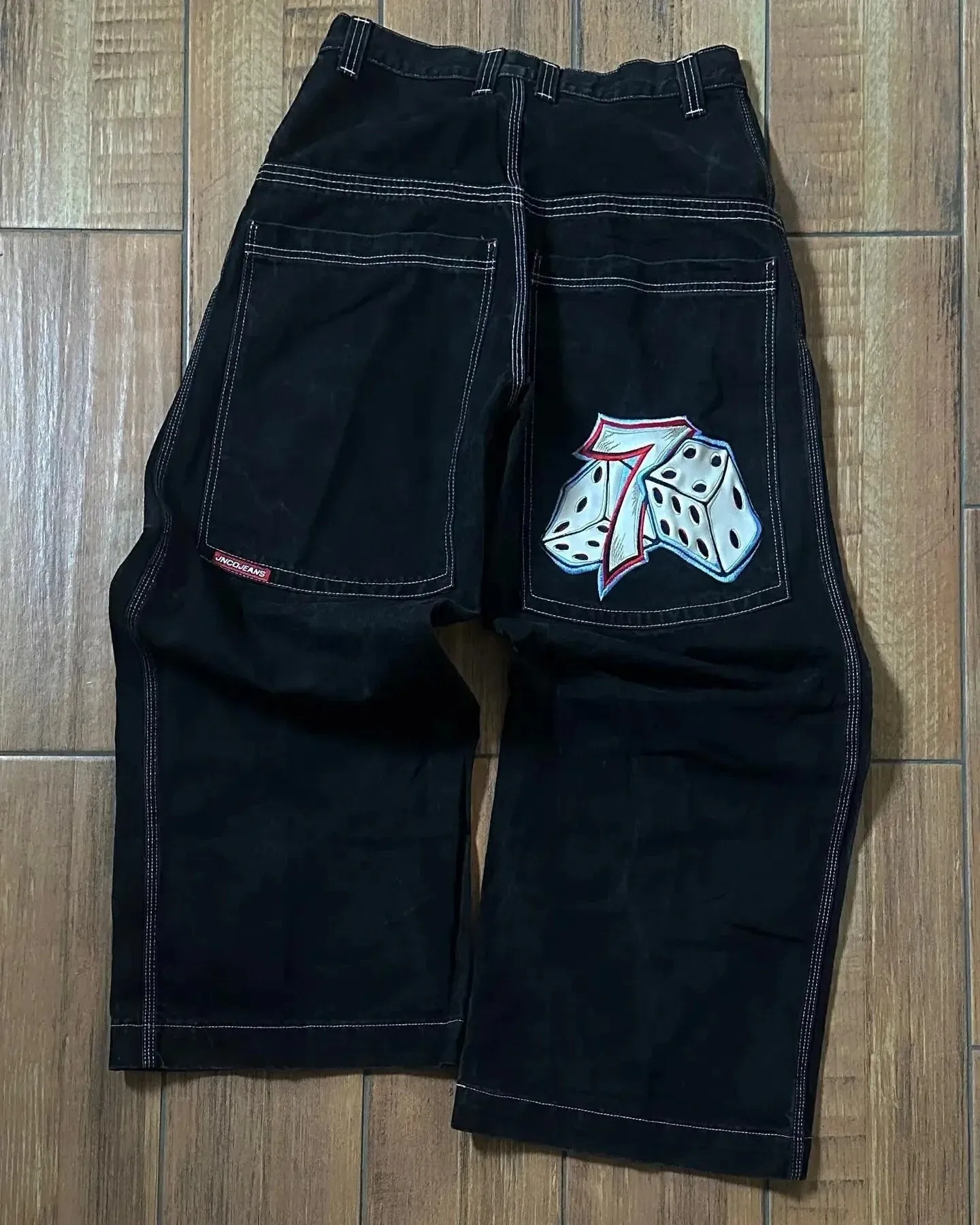Znbbw Baggy Jeans JNCO Hip-Hop Street Clothing Vintage Harajuku High-Waist Wide-Leg Jeans - Image 4