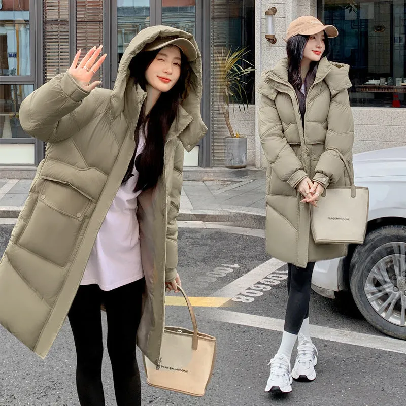 Jacket Women's Winter Jacket Cotton-Padded Jacket 2024 New Burst Plus Thick Autumn And Winter Oversize Long Korean Department - Image 4