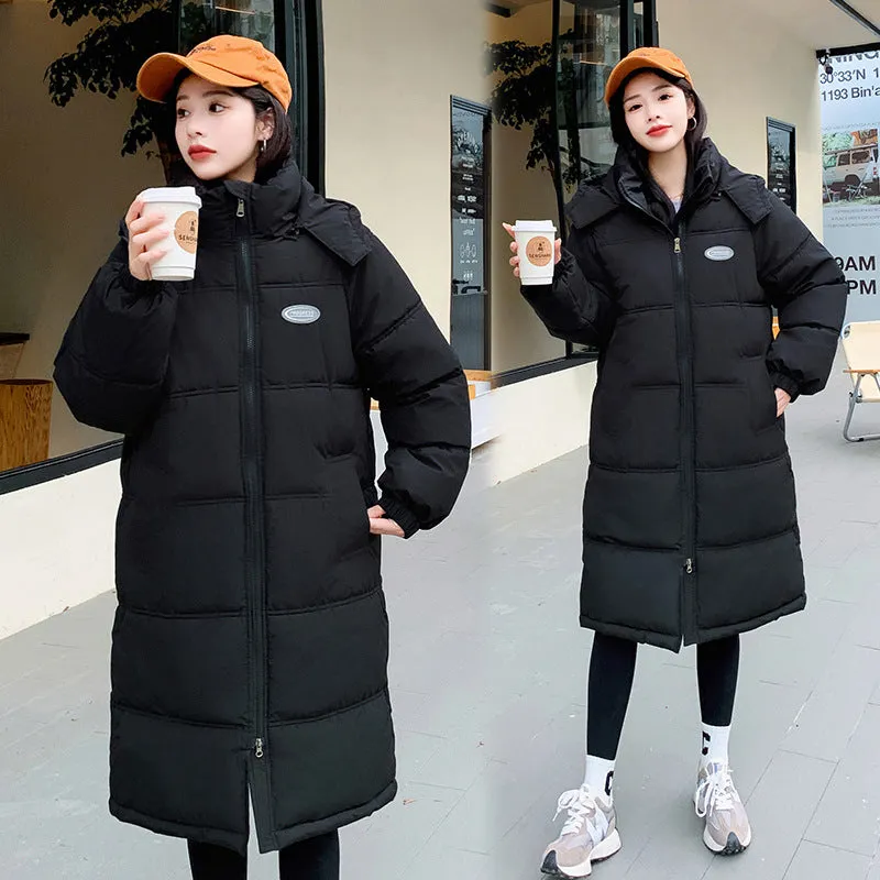 New Oversize Down Cotton Clothes Female In The Long Small Winter Thick Cotton-Padded Clothes Cotton-Padded Jacket Coat - Image 4