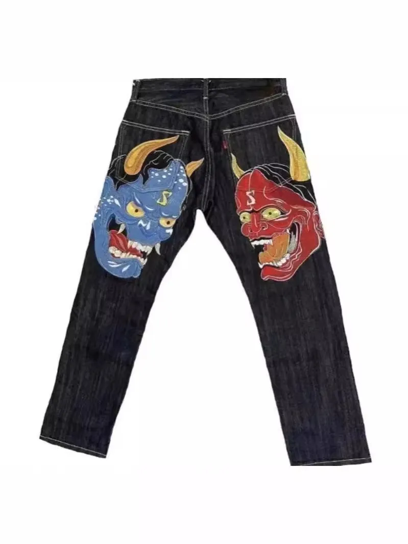 Znbbw High Street Jeans Male Personality Printed Hip Hop Fashion Clothing Straight Pants High Waist Y2K Jeans - Image 7