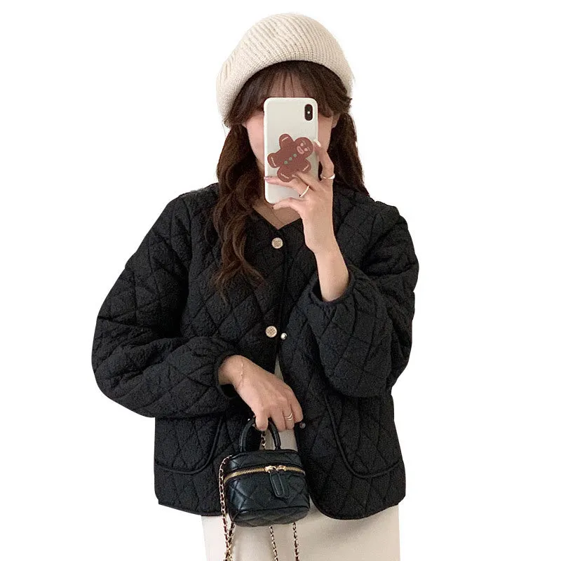 Fragrant Wind Add Thick Short Down Cotton Jacket Women Winter New Large Size Cotton-Padded Clothes Fat Mm Early Winter Cotton Jacket Hot Style - Image 3