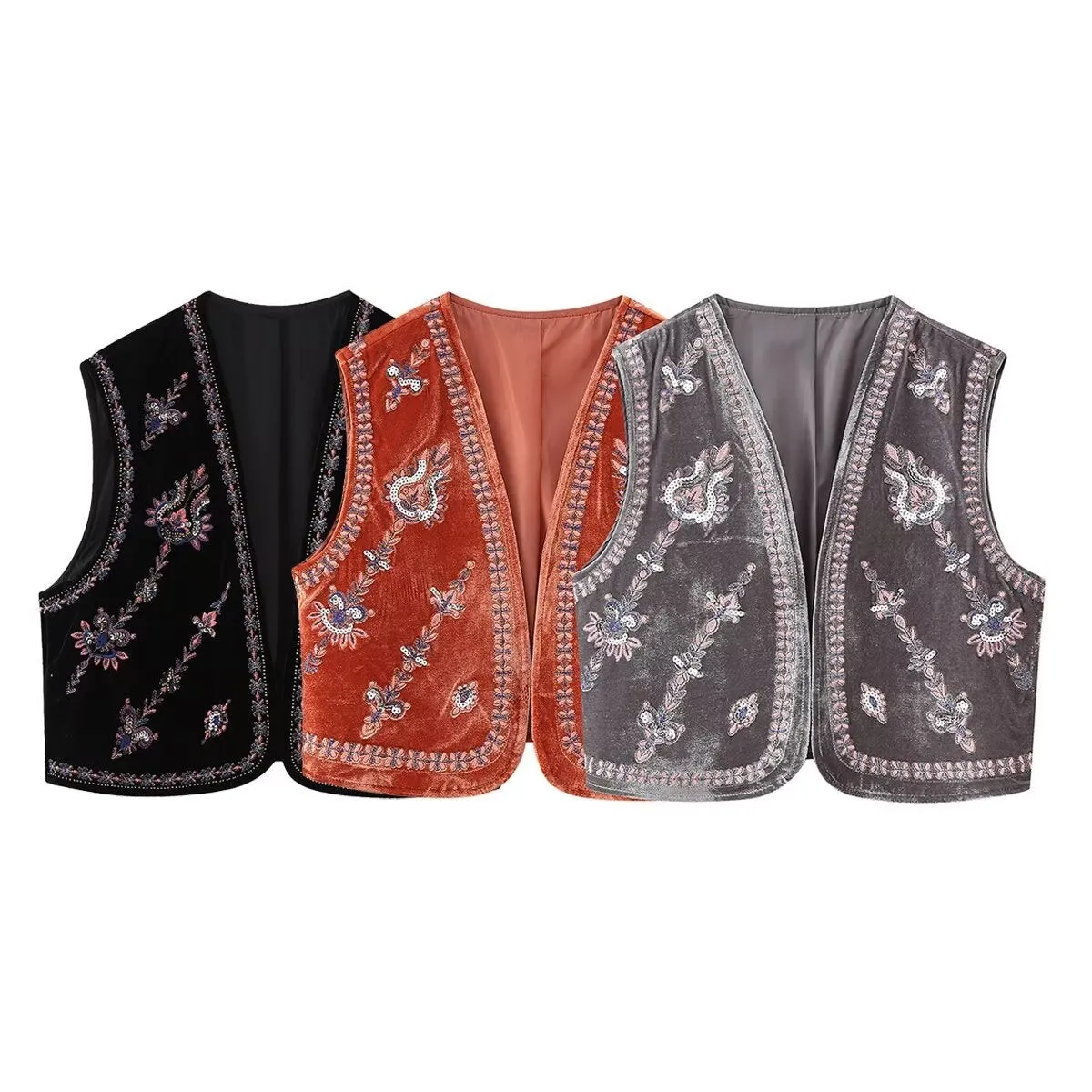 Znbbw And Winter New Beaded Embroidered Velvet Vest 6895232 - Image 5