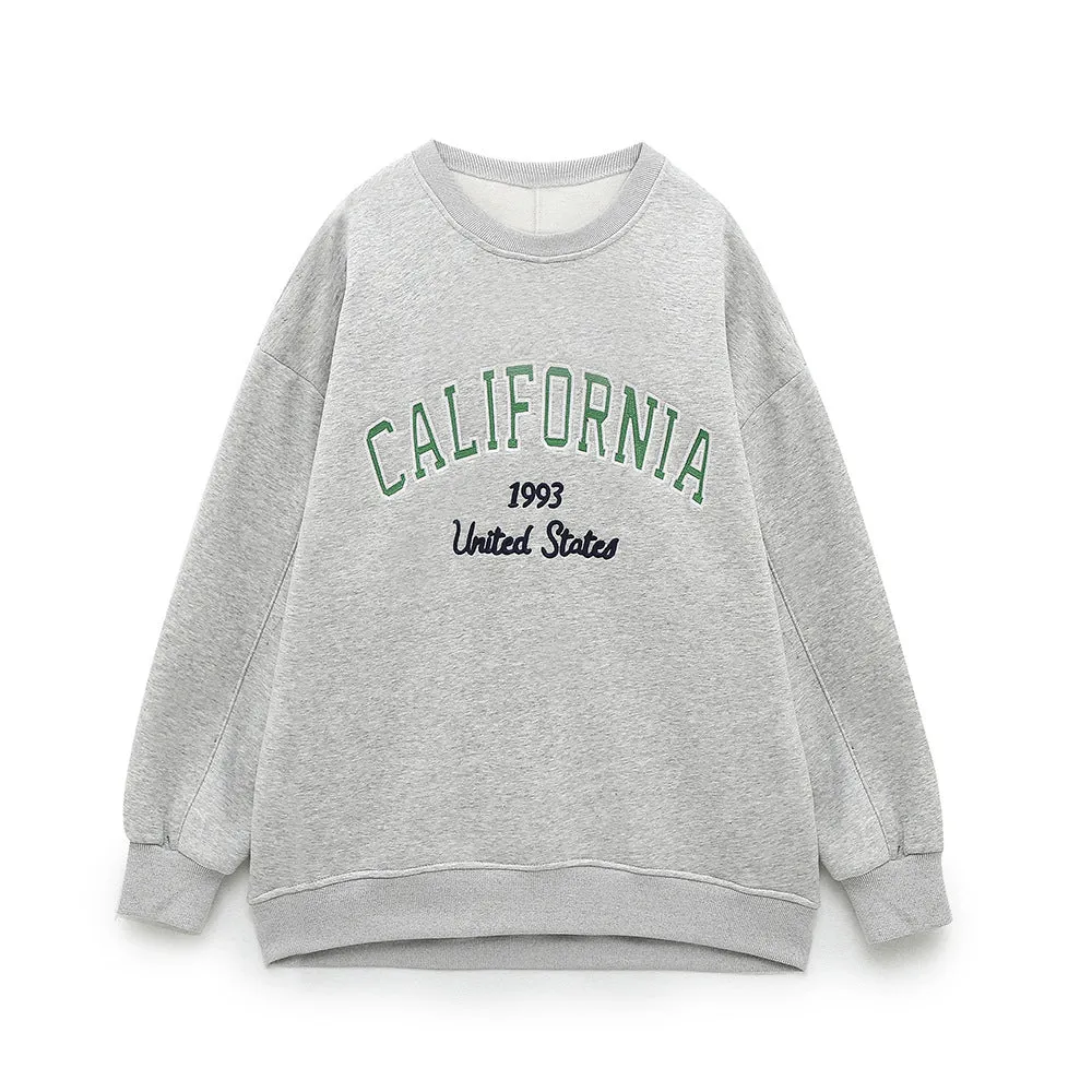 Znbbw And Winter New Print Sweater 1131891 Text Embroidery Decorative Jogging Pants 1131892 Set - Image 4