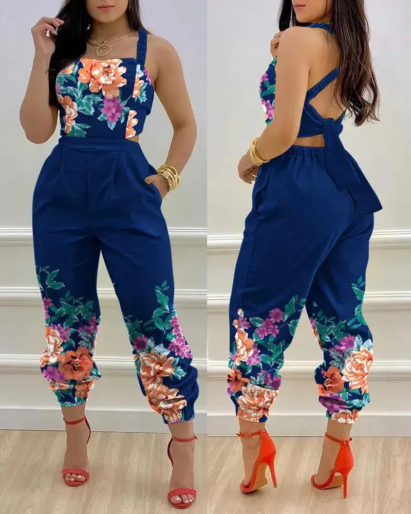 Znbbw Independent Station 2024 New Printed Strap Jumpsuit In Stock