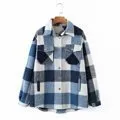 Znbbw Autumn Women's Wear Urban Leisure Woolen Plaid Shirt Jacket - Image 5